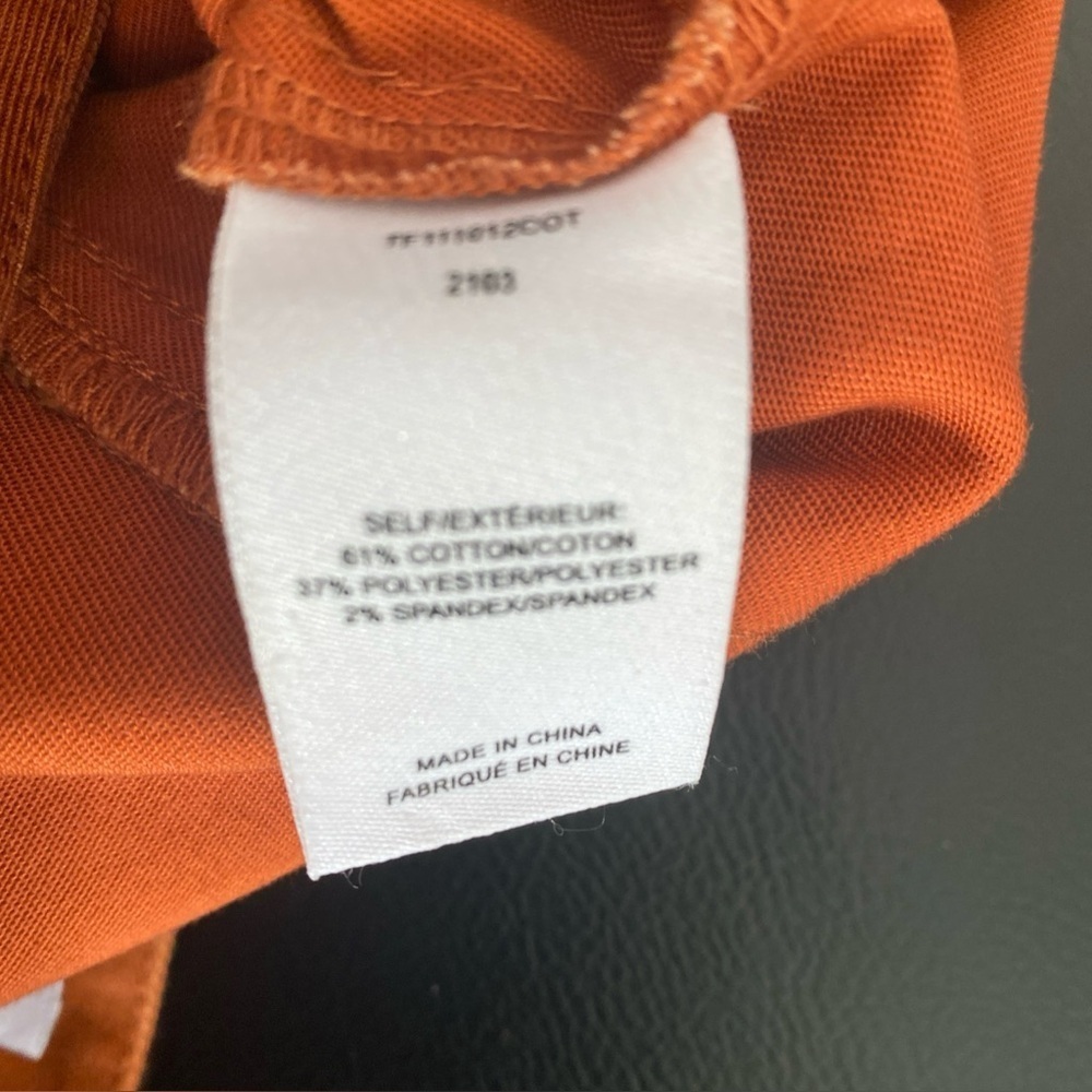 Derek Lam 10 Crosby Therese Cropped Straight Leg Trouser Pants cinnamon D-17 - Picture 7 of 10